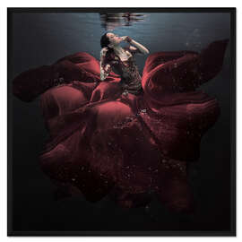 Gerahmter Kunstdruck Die Dame in Rot