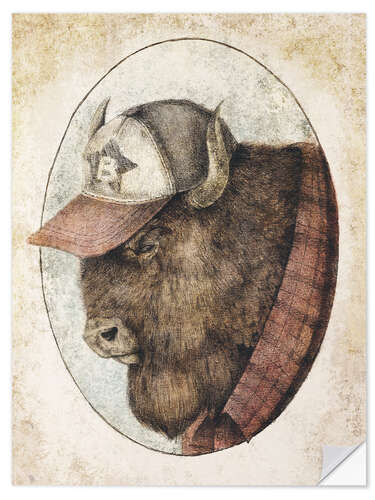 Selvklebende plakat McBison