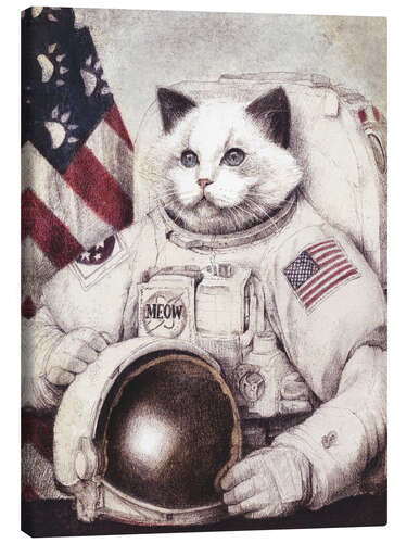Lienzo Gato astronauta