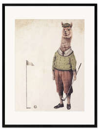 Kunsttryk i ramme Alpaca Golf Club