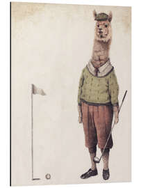 Magnettafel Alpaka im Golfclub