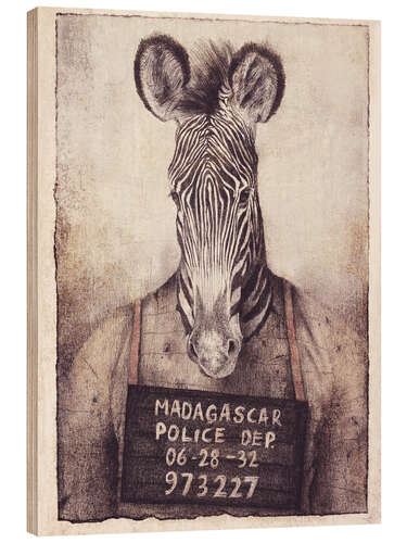 Wood print Mugshot