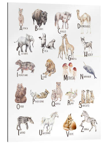 Gallery print Animal Alphabet (Italian)