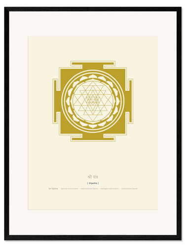 Kehystetty taidepainatus Sri Yantra Mandala