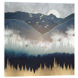 Acrylglas print Blue Mountain Mist Landscape