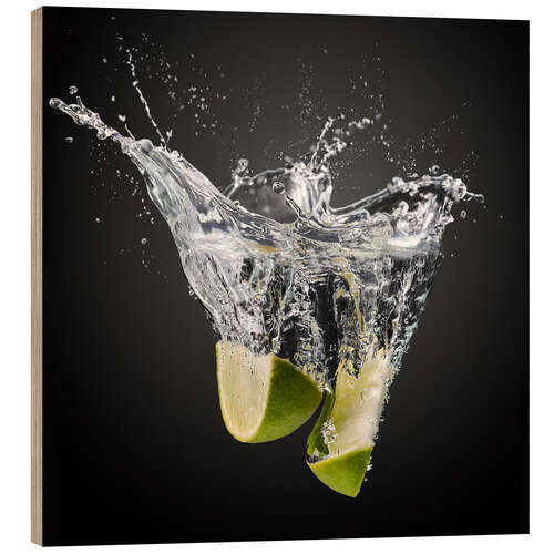 Holzbild Frische Limetten!