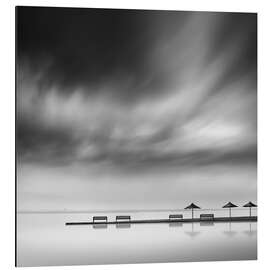 Magnettafel Bänke und Regenschirme