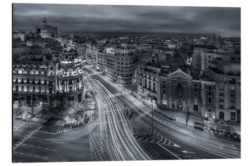 Aluminiumsbilde Madrid city lights