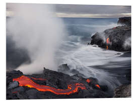 Foam board print Hawaiian volcano