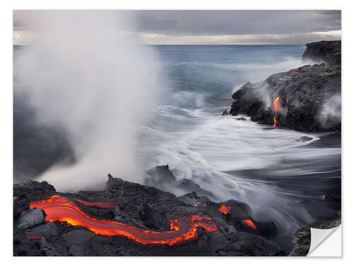 Naklejka na ścianę Hawaiian volcano