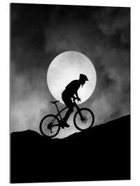 Gallery print Cyclist silhouette