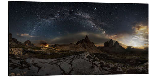 Cuadro de aluminio Estrellas sobre los Dolomitas