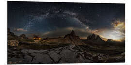 Foam board print Stars over the Dolomites