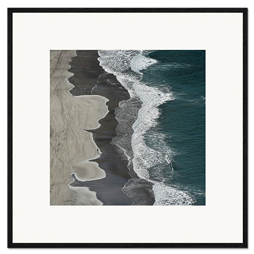 Framed art print Flowing waves