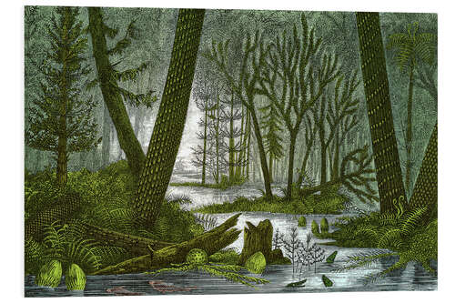 PVC-tavla Swampy Carboniferous Forest