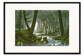 Gerahmter Kunstdruck Sumpfiger Karbonwald