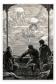 Poster  20,000 miles under the sea - Alphonse Marie de Neuville