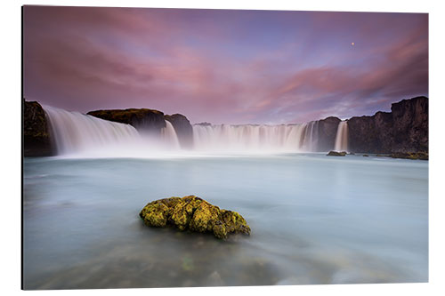 Cuadro de aluminio Godafoss y la luna