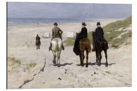 Magnettafel Morgendlicher Ritt entlang des Strandes