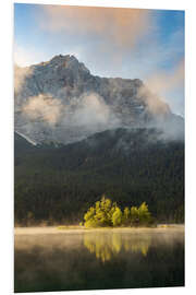 Foam board print In the morning at the Eibsee