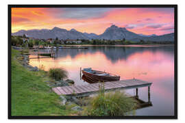 Gerahmter Kunstdruck Hopfensee im Ostallgäu