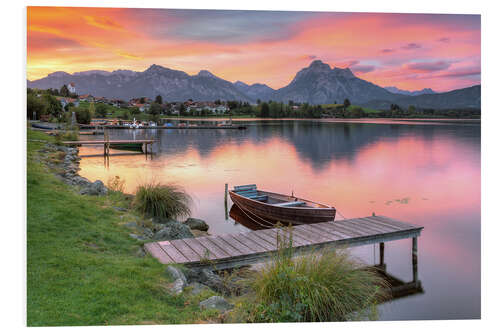 Hartschaumbild Hopfensee im Ostallgäu