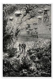 Póster  Veinte mil leguas de viaje submarino - Alphonse Marie de Neuville