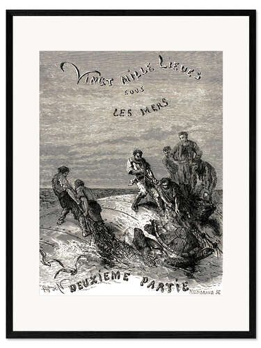 Impression artistique encadrée Vingt mille lieues sous les mers, deuxième partie