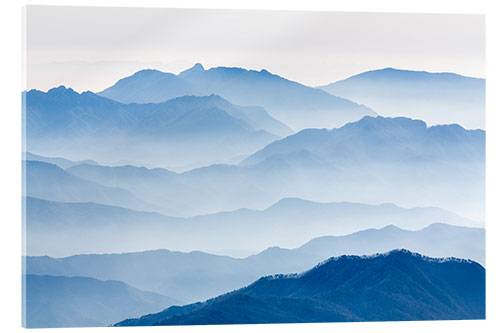 Acrylic print Misty mountains