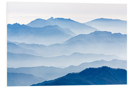 Foam board print Misty mountains