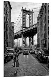 Tableau en plexi-alu Brooklyn avec le pont de Manhattan