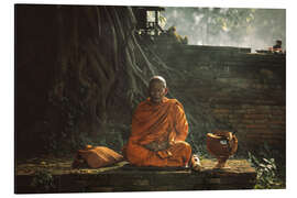 Magnettafel Mönch im Gebet