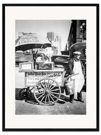 Framed art print Hot dog and sodas stand in Manhattan