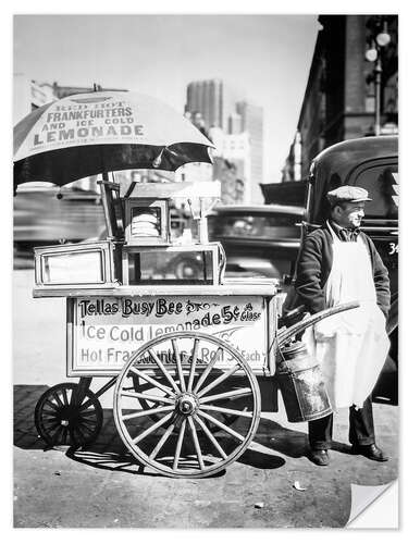 Adesivo murale Hot dog e bibite a Manhattan