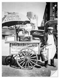 Muursticker Hot dog and sodas stand in Manhattan