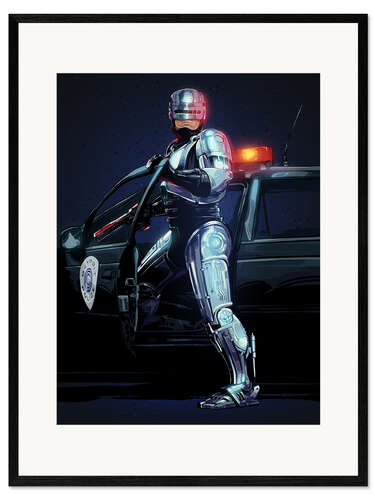 Plakat artystyczny premium w ramie Robocop