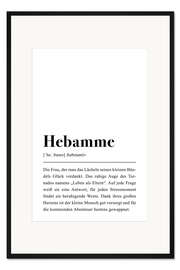 Gerahmter Kunstdruck Hebamme Definition