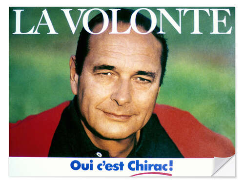 Selvklebende plakat The candidate Jacques Chirac