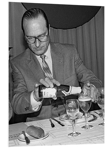 Foam board print Jacques Chirac at a lunch