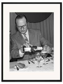 Gerahmter Kunstdruck Jacques Chirac bei einem Mittagessen