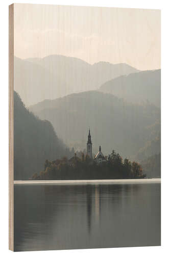 Trebilde Island in the lake Bled in Slovenia