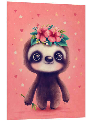 Foam board print Cute Sloth I