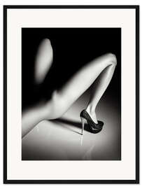 Gerahmter Kunstdruck Sinnliche Beine in High Heels