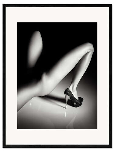 Impression artistique encadrée Jambes sensuelles en talons hauts