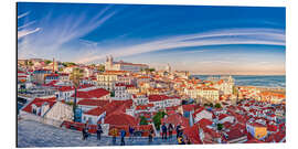 Aluminium print Alfama in Lisbon with São Vicente de Fora monastery