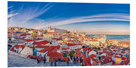 Tableau en PVC L'Alfama à Lisbonne avec le monastère de Saint-Vincent de Fora