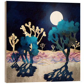 Hout print Moonlight landscape