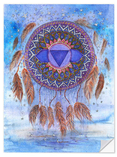Wandsticker Chakra des dritten Auges