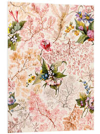 Tableau en PVC Motif floral avec des lichens