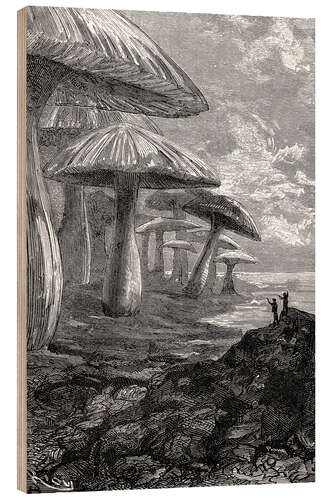 Tableau en bois Voyage au Centre de la Terre